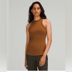 Womens Lululemon Hold Tight Crewneck Tank Top brown size 6